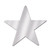 Club Pack of 36 Starry Night Themed Silver Metallic Foil Star Cutout Party Decorations 9" - IMAGE 1