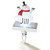 6.75" White and Red LED Lighted Frosted Snowman Christmas Stocking Holder Foralization - IMAGE 1