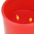 6" Red Battery Operated Flameless Flickering Christmas Pillar Candle - IMAGE 3