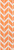 2.5' x 8' Chevron Pathway Orange and White Hand Woven Rectangular Wool Area Throw Rug Runner - IMAGE 1