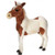 41.50" White and Brown Handcrafted Plush Pony Horse Ride-On Stuffed Animal - IMAGE 1