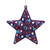 4.5" Blue Velvet and Purple Glitter Star with Gems Christmas Ornament - IMAGE 2