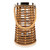 Rattan Tapered Glass Candle Lantern with Jute Handle - 12.75" - IMAGE 6