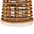 Rattan Tapered Glass Candle Lantern with Jute Handle - 12.75"