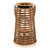 Rattan Tapered Glass Candle Lantern with Jute Handle - 12.75" - IMAGE 4