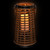 Rattan Tapered Glass Candle Lantern with Jute Handle - 12.75" - IMAGE 3