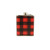 Red and Black Plaid Stainless Steel Lumberjack Drinking Flask with Detachable Mustache - 7 oz - IMAGE 2