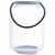 Glass Hurricane Pillar Candle Lantern with Metal Frame - 18" - White - IMAGE 4