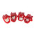 Pack of 10 Red Christmas Stocking and Gift Bag Set 14.5" - IMAGE 1