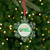Snowflake "Junior Mints" Candy Logo Christmas Ornament - 3.25" - Green and Silver - IMAGE 1