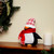 13.75" Black and Red Penguin Wearing a Scarf with Plaid Hat Christmas Tabletop Decoration - IMAGE 3