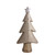 Textured Christmas Tree with Buttons and a Glitter Star Figure - 24" - Brown - IMAGE 1