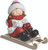 8.5" Christmas Morning Red & White Girl on a Sled Tabletop Figure - IMAGE 1