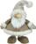18" Gray and White Plush and Portly Champagne Bobble Action Gnome Christmas Tabletop Figure - IMAGE 2