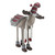 Nordic Standing Moose Christmas Figurine - 29" - Gray and Red - IMAGE 1