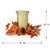 16" Artificial Orange Fall Flowers and Pumpkins Pillar Candle Holder - IMAGE 5