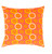 18" Orange and Yellow Woven Square Throw Pillow - IMAGE 1