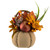 9" Mixed Autumn Harvest Flora in a Pumpkin Basket Decoration - IMAGE 1