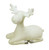 Textured Sitting Moose Christmas Figure - 14" - Silver and Cream - IMAGE 1