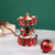 Santa with Sleigh and Reindeer Animated Musical Christmas Carousel - 6.5" - IMAGE 2