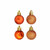 18ct Orange Shatterproof 4-Finish Christmas Ball Ornaments 1.25" (30mm) - IMAGE 6