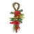 Bows, Berries and Ornaments Mixed Pine Artificial Christmas Teardrop Swag - 26" - Unlit - IMAGE 1