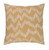 18" Broken Lines Canary Yellow and Khaki Brown Decorative Throw Pillow - Down Filler - IMAGE 1