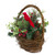 12" Red Cardinal with Winter Foliage Twig Basket Christmas Decoration - IMAGE 4