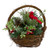 12" Red Cardinal with Winter Foliage Twig Basket Christmas Decoration - IMAGE 1