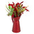 Red Berries and Frosted Foliage in Metal Pitcher Christmas Decoration - 13" - IMAGE 3