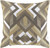 18" Brown and Gray Contemporary Geometric Square Throw Pillow - IMAGE 1