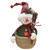 14.5" Green and Red Plaid Snowman with Broom Tabletop Christmas Figurine - IMAGE 2