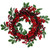 Red Berries and Two-Tone Green Leaves Artificial Christmas Wreath - 18-Inch, Unlit - IMAGE 1