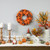 Pumpkins and Berries Corn Leaf Artificial Fall Harvest Wreath - 15" - IMAGE 1