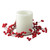 9" Shiny Red Berries Artificial Christmas Candle Holder Ring - IMAGE 1