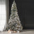 Pre-Lit Slim Flocked Pine Artificial Christmas Tree - 9' - Warm White LED Lights - IMAGE 1