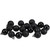 Shatterproof 4-Finish Christmas Ball Ornaments - 1.25" (30mm) - Jet Black - 18ct - IMAGE 1