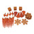 125ct Burnt Orange Shatterproof 4-Finish Christmas Ornaments 5.5" (140mm) - IMAGE 2