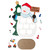 Snowman Cut-Out with Miniature Ornaments Merry Christmas Decoration - 10.25" - IMAGE 5