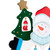 Snowman Cut-Out with Miniature Ornaments Merry Christmas Decoration - 10.25"