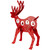 Reindeer Cut-Out Ornament Holder Christmas Decoration - 13.25" - Red and White - IMAGE 5