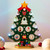LED Lighted Tree Cut-Out with Miniature Ornaments Christmas Decoration - 11.5"