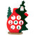 Santa Claus Cut-Out with Miniature Ornaments Christmas Decoration - 10.25"