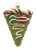 5" Green and White Glitter Shatterproof Birthday Cake Slice Christmas Ornament - IMAGE 1