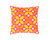 22" Yellow and Orange Square Woven Throw Pillow - IMAGE 1