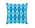 22" Sky Blue and White Trellis Pattern Square Throw Pillow - IMAGE 1