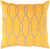 18" Sunflower Yellow and Beige Woven Trellis Throw Pillow - Down Filler - IMAGE 1
