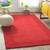 7.5' x 9.5' Solid Cherry Red Hand Loomed Rectangle Wool Area Throw Rug - IMAGE 2