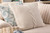 20" White and Desert Sand Brown Striped Throw Pillow - IMAGE 2