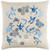 20" Cream White and Bright Blue Butterflies in Paradise Throw Pillow - Down Filler - IMAGE 1